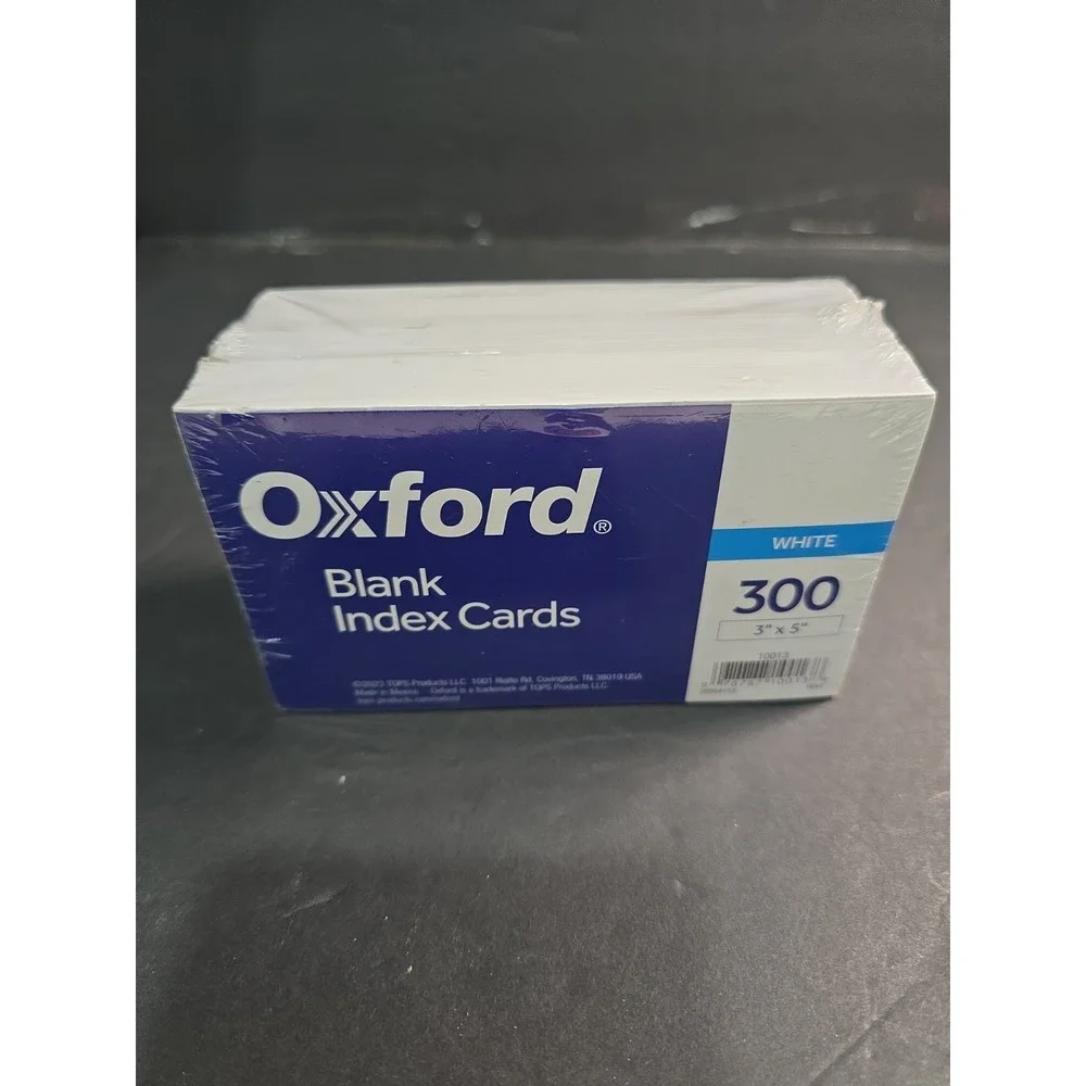 Oxford Ruled Index Cards 3x5 White Lined‎ Flashcards 300 Pack